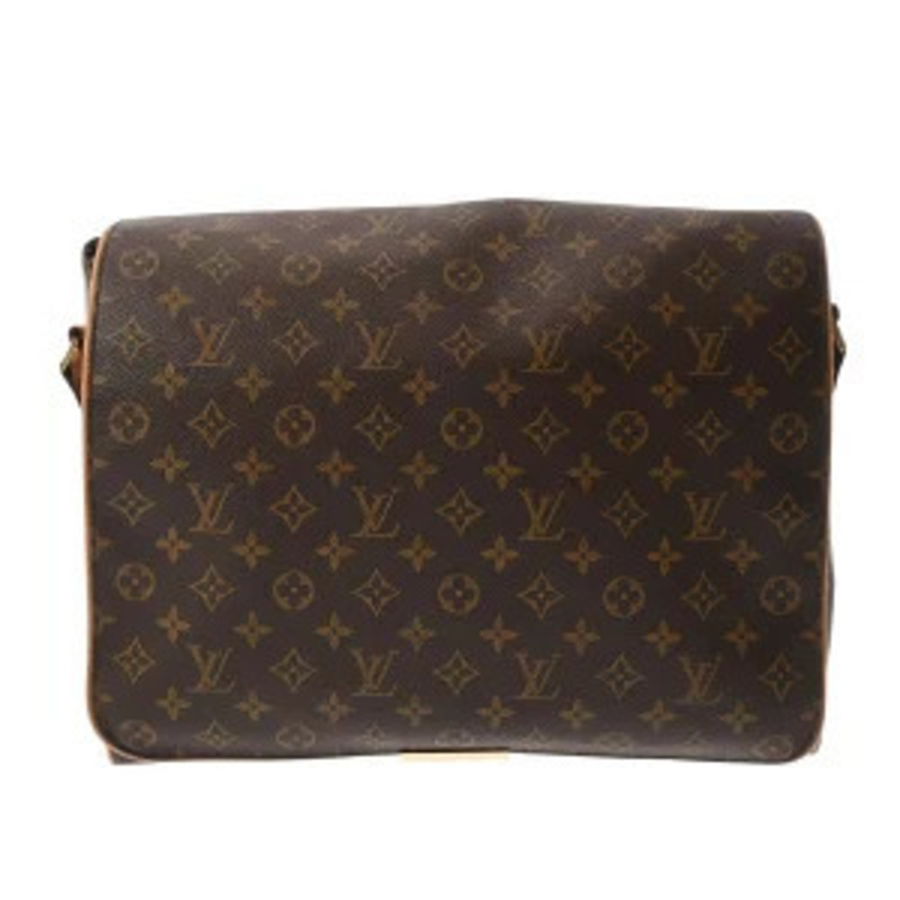 Louis Vuitton Monogram Abbesses Canvas Shoulder Bag Brown